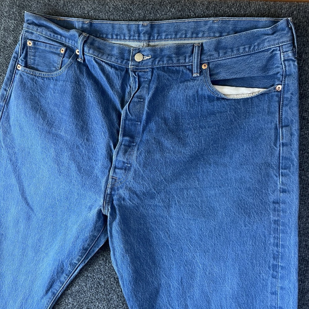 Levi's 501 Button Fly‎ Jeans Men's 43x28 Blue Denim Straight Fit Mexico